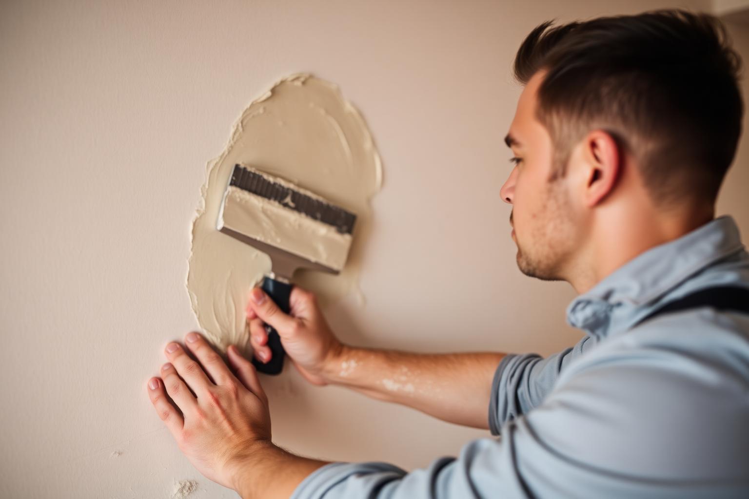 Plasterer at work